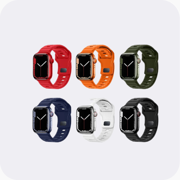 Hoco WA27 Flexible Stepped Pattern Solid Silicone Strap - Image 3