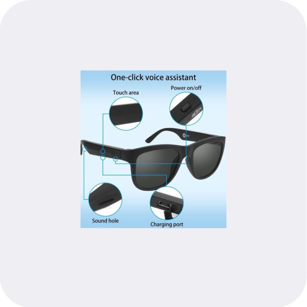 XO-E6 Smart Bluetooth Glasses - Image 4