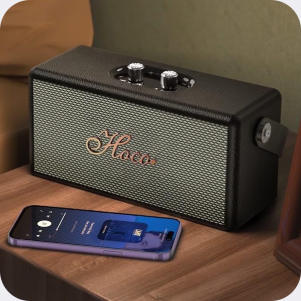 Hoco Rhyme Retro Leather BT Speaker - Image 4